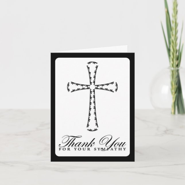 thank you for your sympathy (elegant cross) (Front)