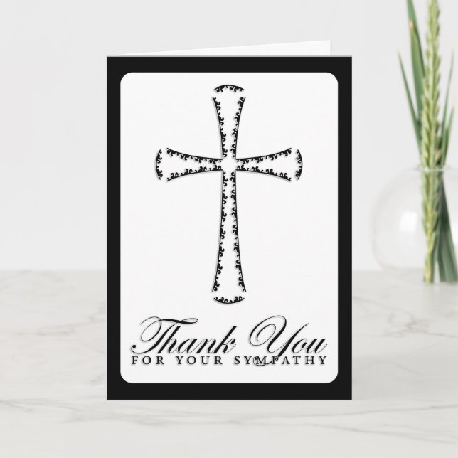 thank you for your sympathy (elegant cross) (Front)