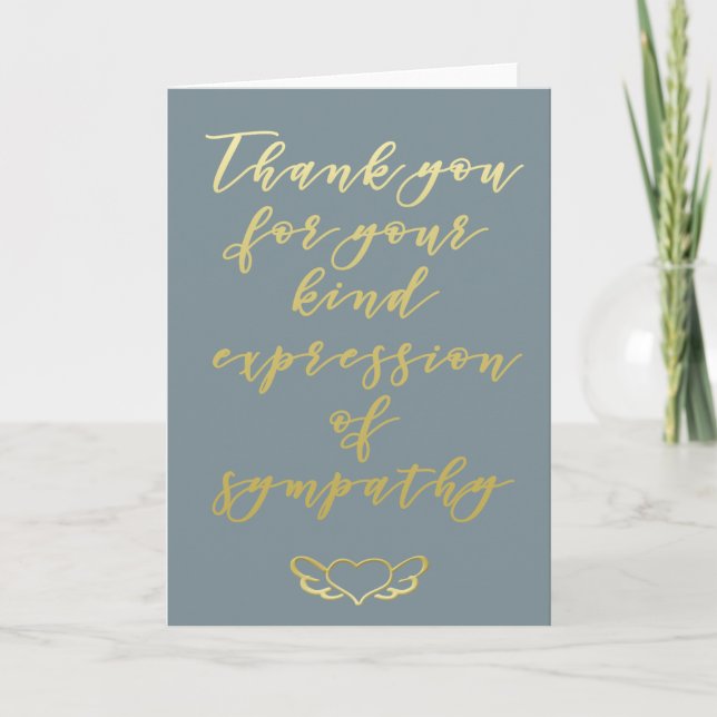 Thank you for your sympathy Greeting Card (Front)