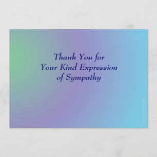 Thank You for Your Sympathy, Pastel Blue Purple