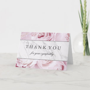 Thank You for Your Sympathy   Roses & Marble