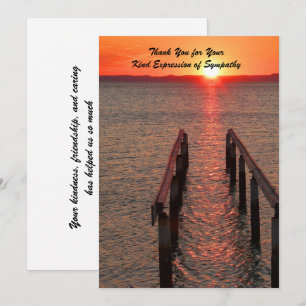Thank You for Your Sympathy, Sunset, Ocean Card
