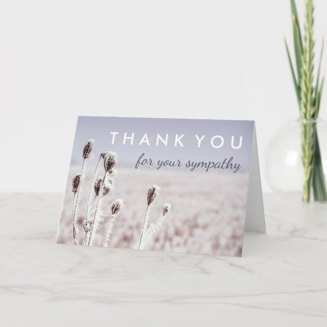 Thank You for Your Sympathy | Winter Card (Front)