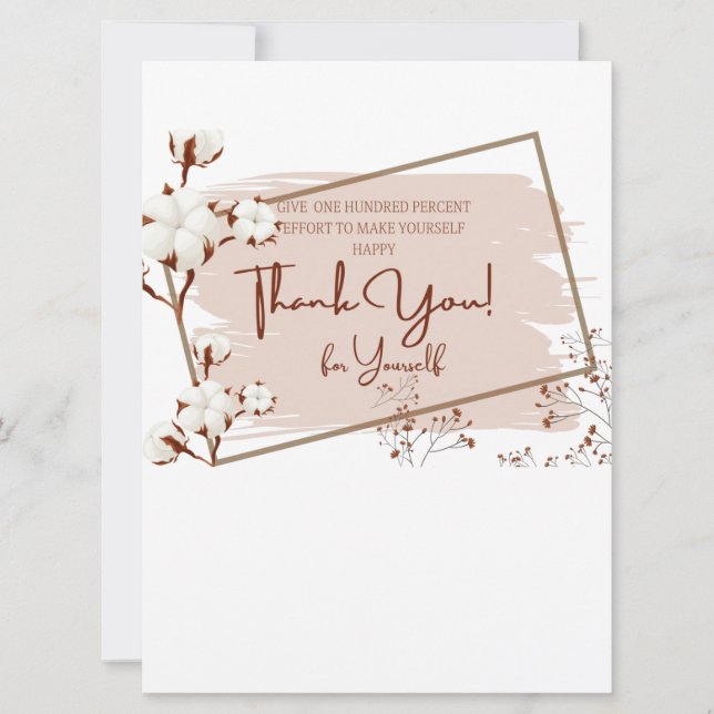 Thank you for Yourself    Card (Front)