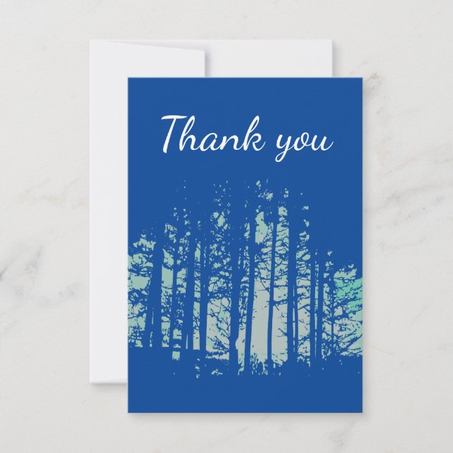 Thank You Forest Trees Wilderness Card (Front)