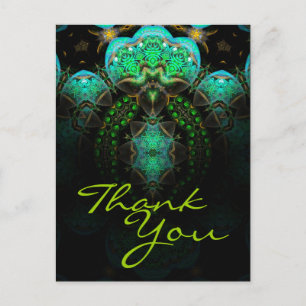 Thank You Fractal Art Postcard - Customised