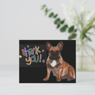 Thank you  Französische Bulldogge French Bulldog Postcard