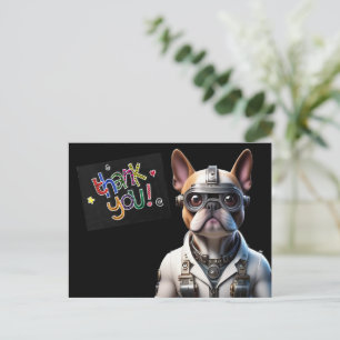 Thank you  Französische Bulldogge Roboter Postcard