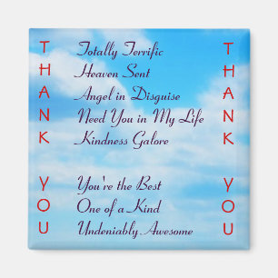 Thank You Fridge Magnet