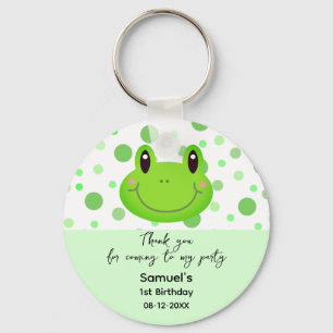 Thank you Frog Confetti Kids Birthday Party Favour Key Ring