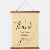 Thank you from add name yellow Pastel boho wedding