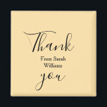 Thank you from add name yellow Pastel boho wedding Magnet<br><div class="desc">Design</div>