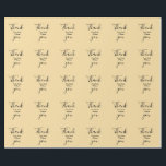 Thank you from add name yellow Pastel boho wedding Wrapping Paper<br><div class="desc">Design</div>