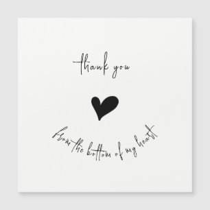 Thank You From Bottom of my Heart Minimalist Card