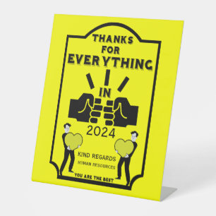Thank You From Human Resources Pedestal Sign