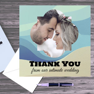 Thank You from Our Intimate Wedding Boho Elopement Card