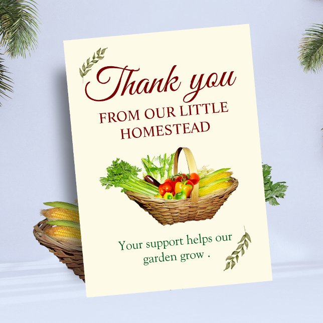 Thank You from Our Little Homestead Card (Creator Uploaded)