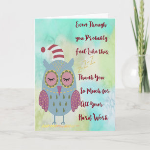 Thank You from Staff to Health Care Worker Card