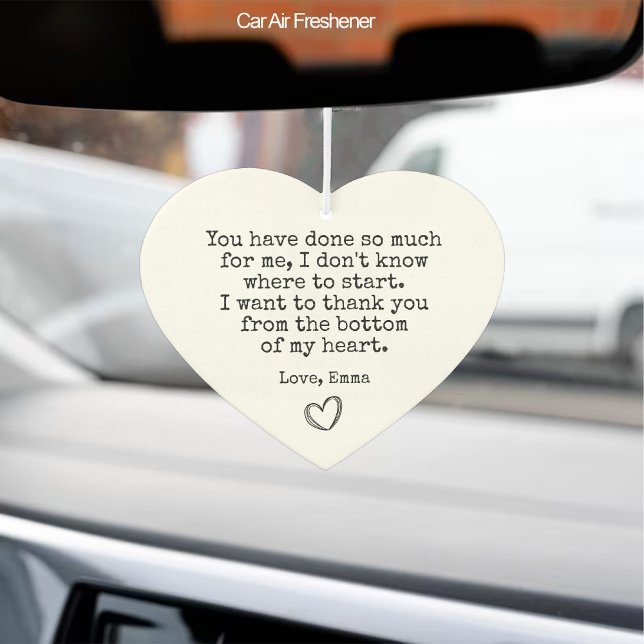 Thank you from the bottom of my heart Dad Car Car Air Freshener (Thank you from the bottom of my heart Dad Car Air Freshener)