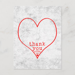 Thank you from the bottom of my heart postcard