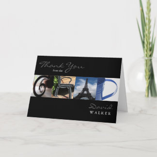 Thank You From the Grad Card in Alphabet Photograp