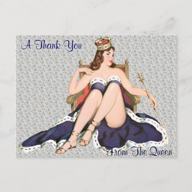 Thank you from the Queen Postcard (Front)