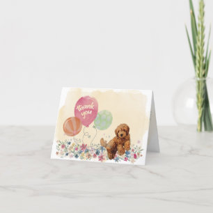 Thank You from You and Your Goldendoodle Puppy Card