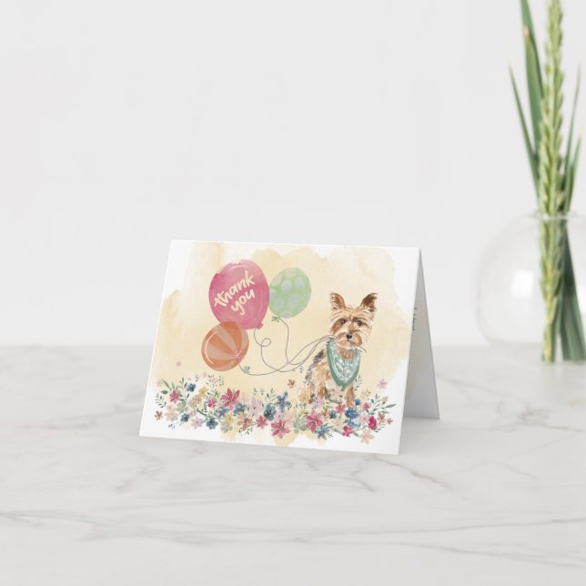 Thank You from You and Your Yorkshire Terrier Card (Front)