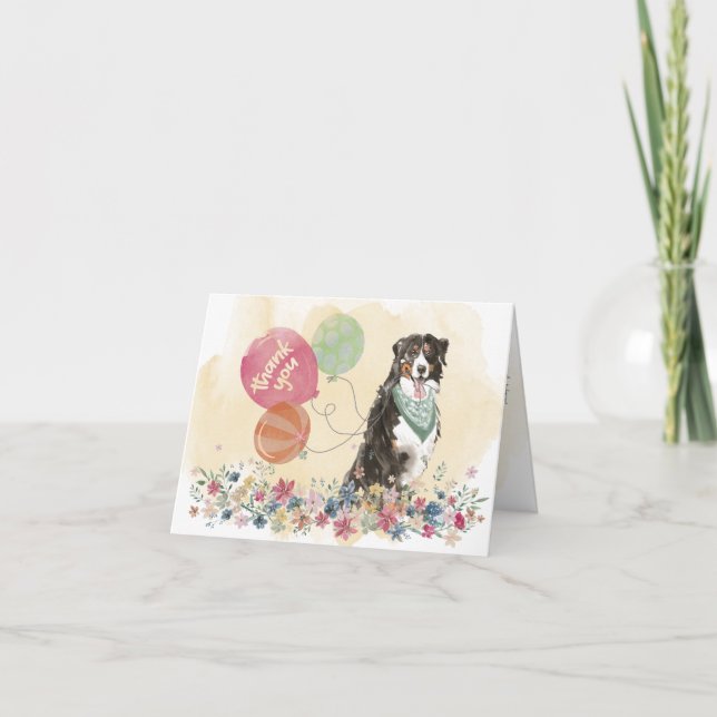 Thank You from You & Bernese Mountain Dog Balloons (Front)