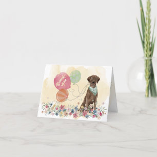 Thank You from You & Chocolate Labrador Retriever Card
