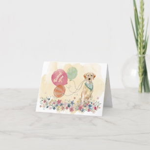 Thank You from You & Yellow Labrador Retriever Card