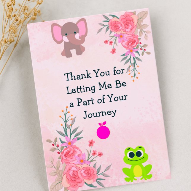 Thank You From Your Therapist – Watercolor Floral  Card (Creator Uploaded)