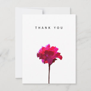 Thank You Fuchsia Hand Designed Floral Card