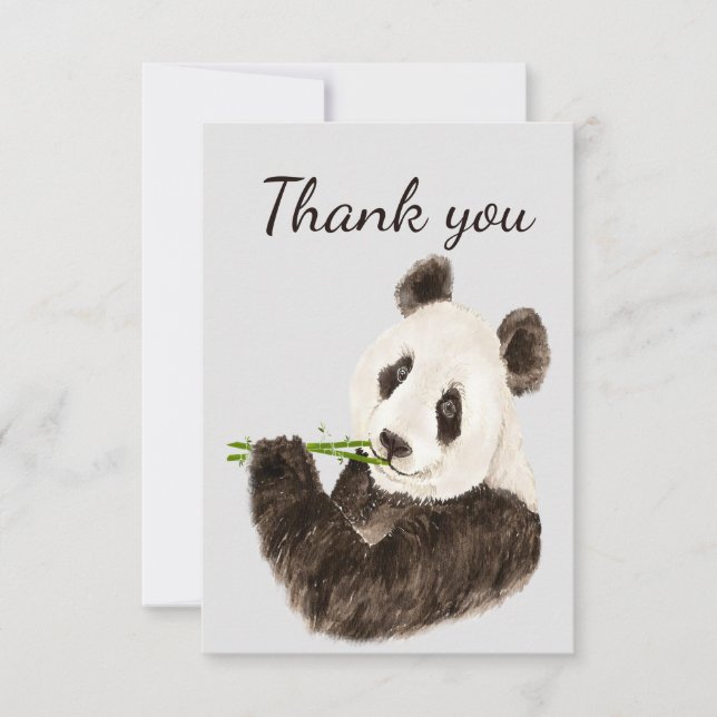 Thank You Fun Cute Panda Bear Animal Humour (Front)