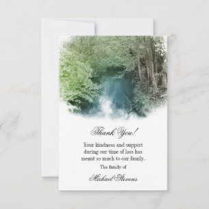 Thank You Funeral Card - Country Stream