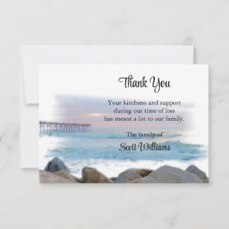 Thank You Funeral Cards, The Pier, Bereavement  Card