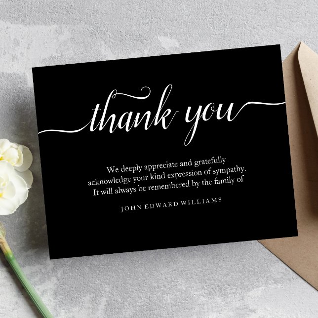 Thank You Funeral Thank You Note Card Bereavement (Creator Uploaded)
