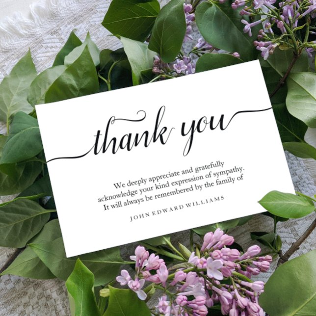 Thank You Funeral Thank You Note Card Bereavement (Creator Uploaded)