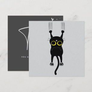 THANK YOU! - Funny Cat Birthday Card
