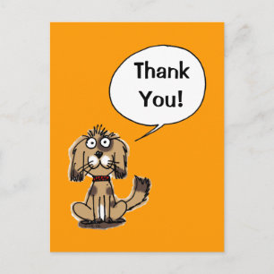 Thank you! (funny dog) postcard