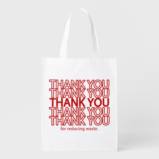 thank you grocery bag