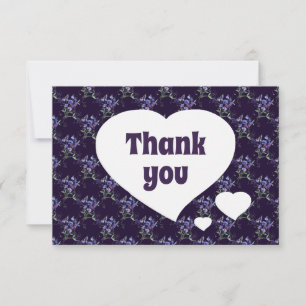 Thank You Garden Flower Sweet Peas Floral Pattern Card
