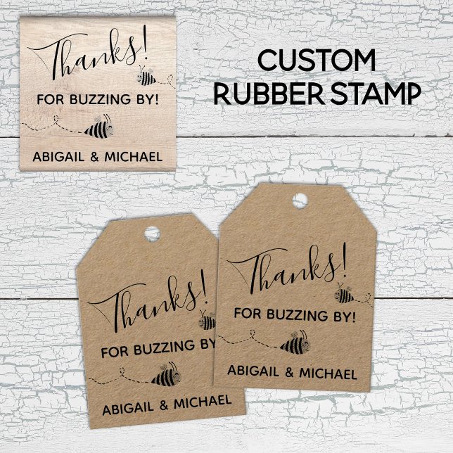 Thank You Gender-Neutral Cute Bee Baby Shower Rubber Stamp (Thank You Gender-Neutral Cute Bee Baby Shower Rubber Stamp
)