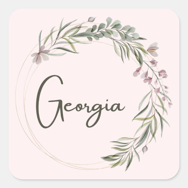 Thank you Georgia Square Sticker (Front)