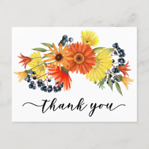 Thank you Gerbera Daisy flower Postcard