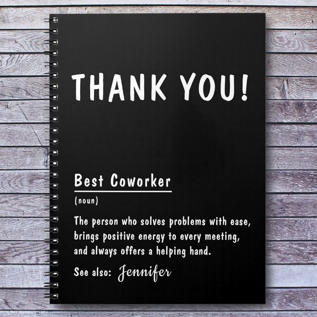 Thank You Gift Best Coworker Personalised Notebook (Creator Uploaded)