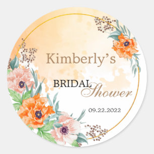 Thank You Gift Bridal Shower  Classic Round Sticke Classic Round Sticker