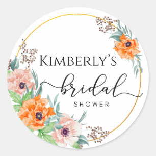 Thank You Gift Bridal Shower  Classic Round Sticker