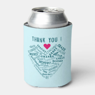 Thank You Gift Can Cooler Text Personalised