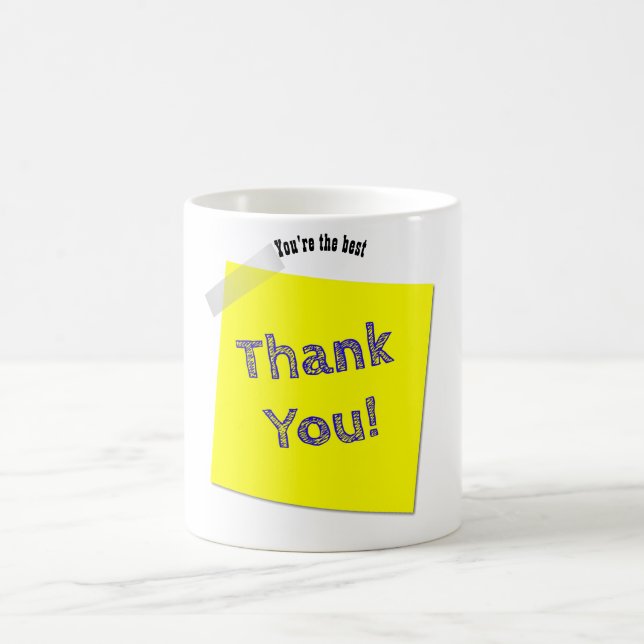 Thank You Gift For Man - Sticky Note -Customisable Coffee Mug (Center)